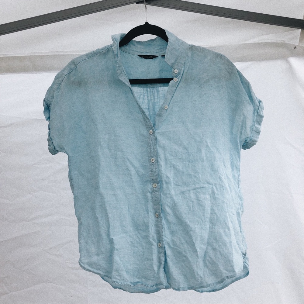 SOLD Linen Button Up - Picture 2 of 3